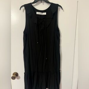 River Island Black Ruffle Mini Dress